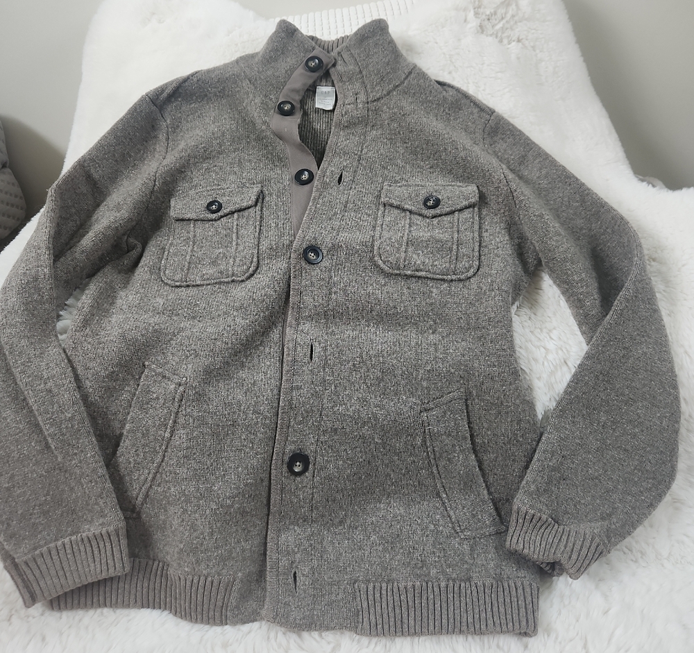 Gap Lambswool Button Cardigan Medium - image 1